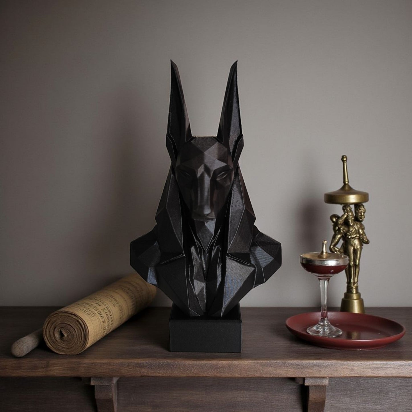 Low Poly Anubis Bust