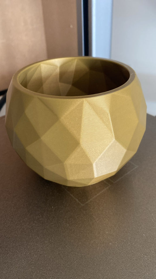 Low Poly Bowl Designer 'Cracked Stone'