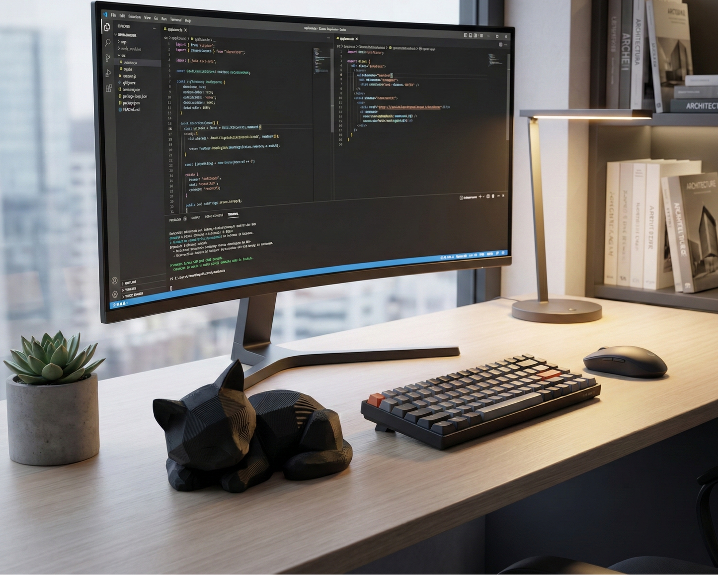 Cute Sleeping Low Poly Kitten