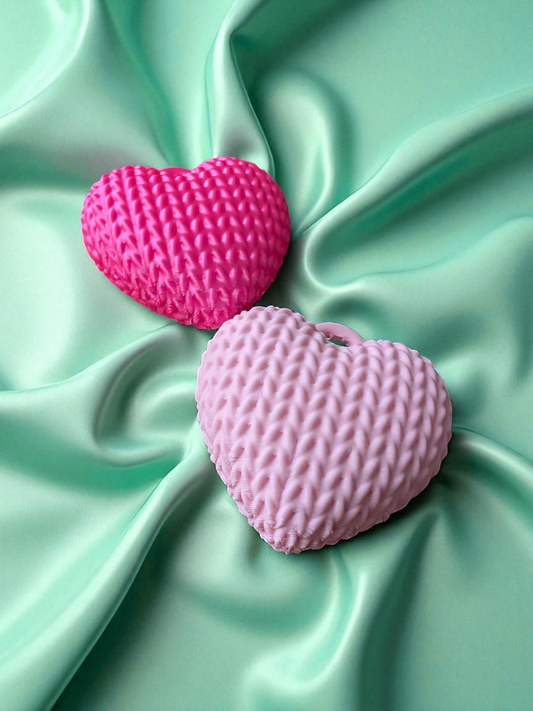 Cute Knitted Heart Keychain (No Assembly)