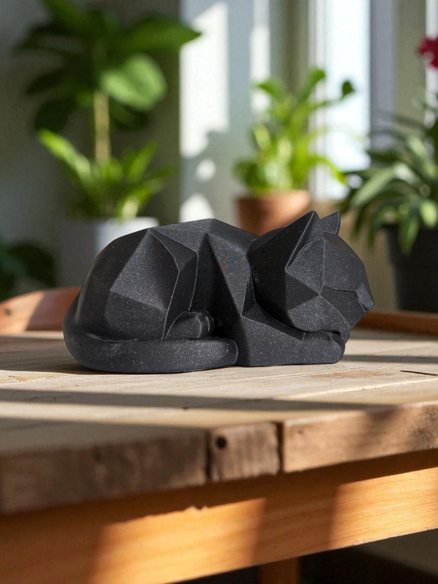 Cute Waiting Low Poly Kitten