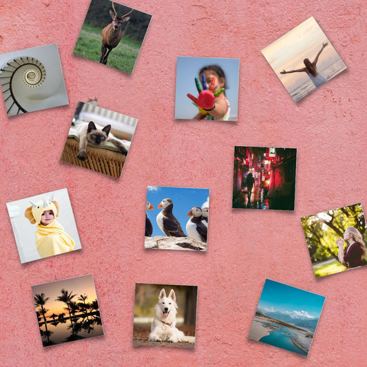 12 Square Mini Photo Tiles 8cm