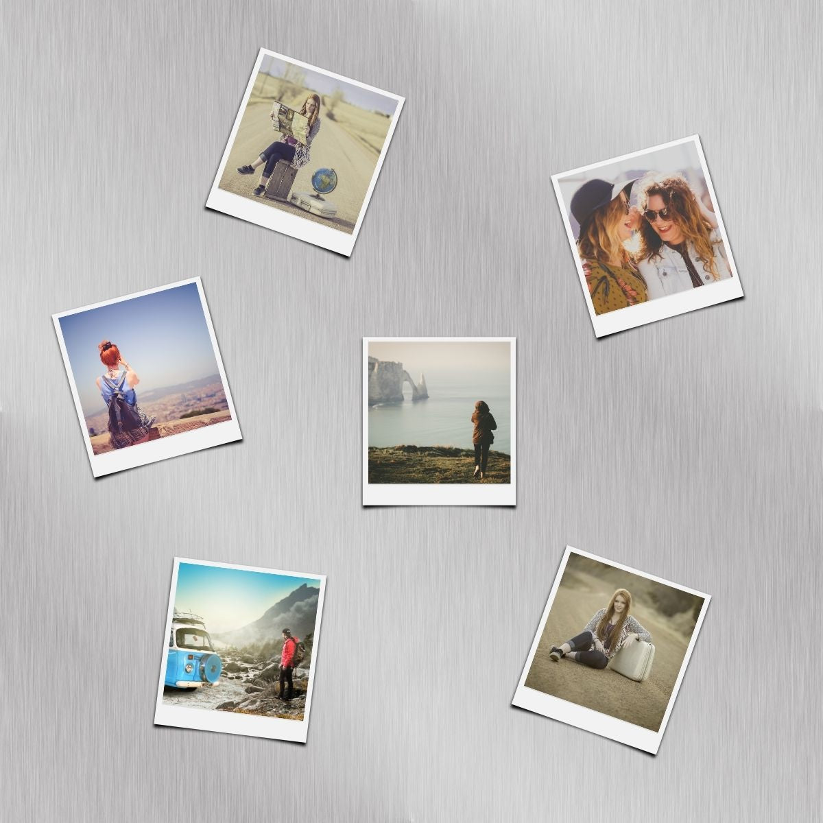personalized 6 Fridge Magnets 8 by 9.5 cm, Instant photo aspect