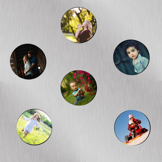 personalized 6 Round Fridge Magnets 8cm
