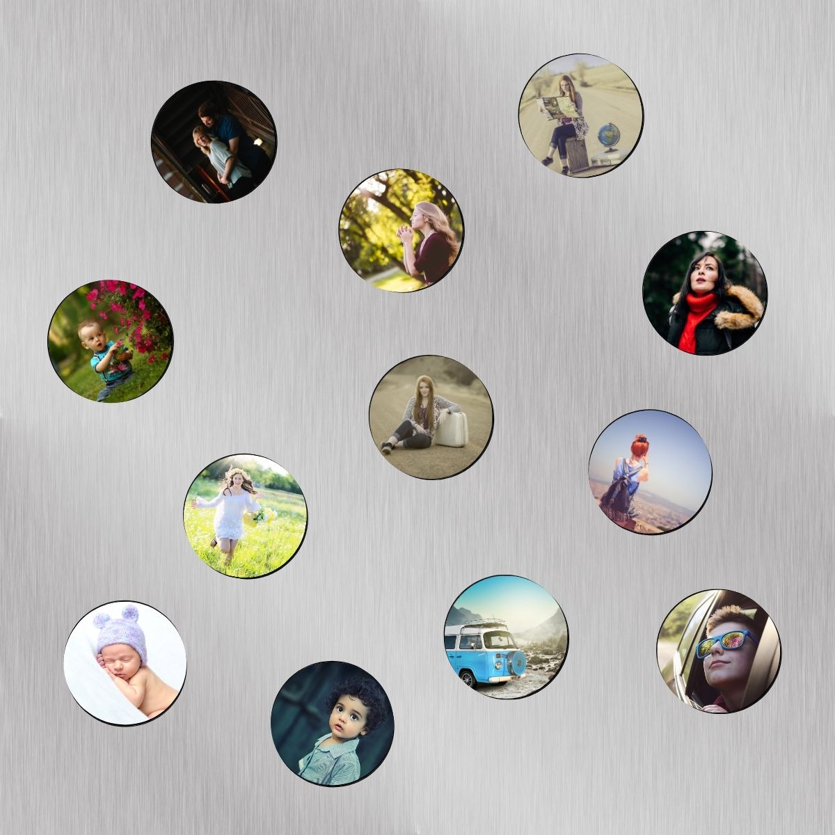 personalized 12 Round Fridge Magnets 8cm