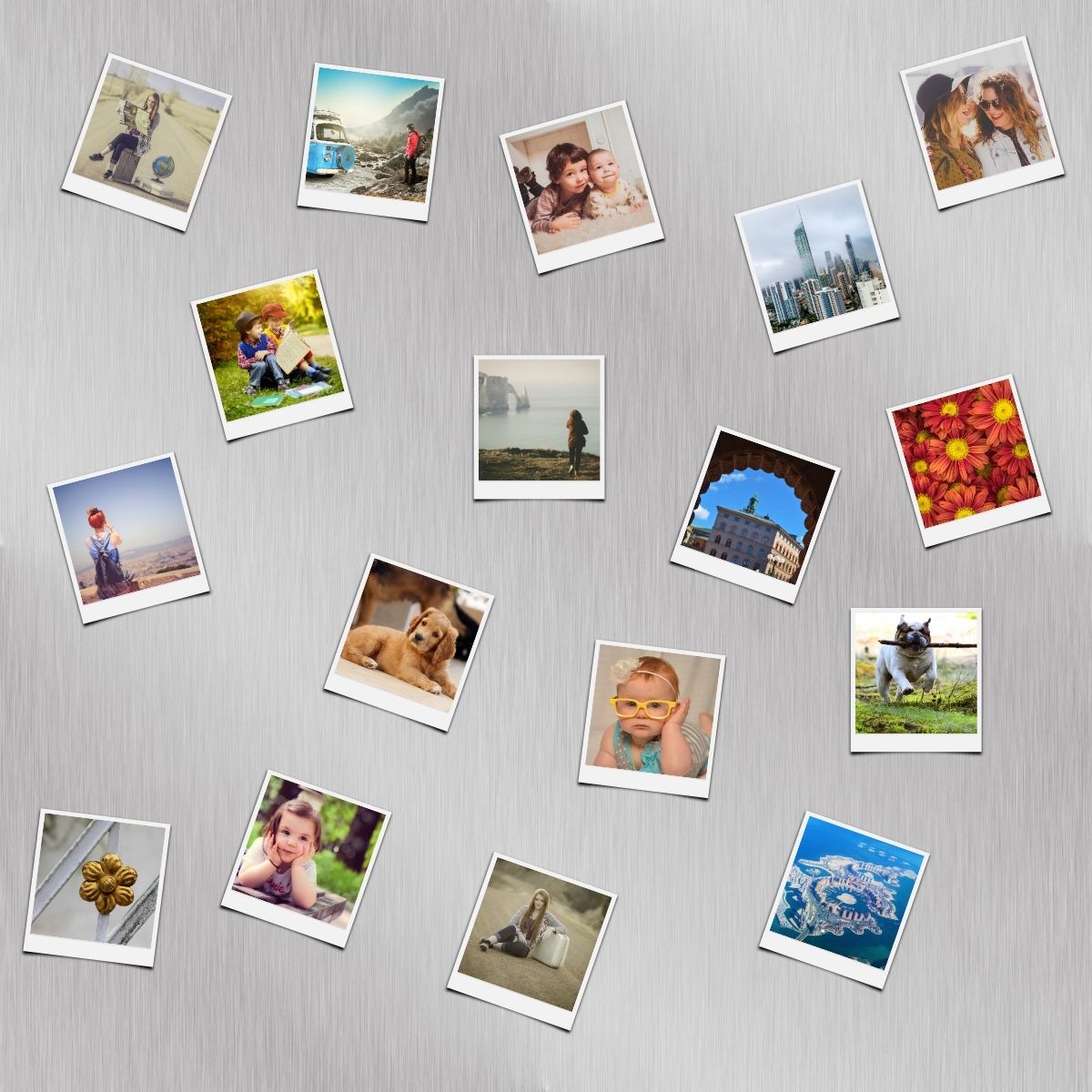 personalized 24 Fridge Magnets 8 by 9.5 cm Instant photo aspect