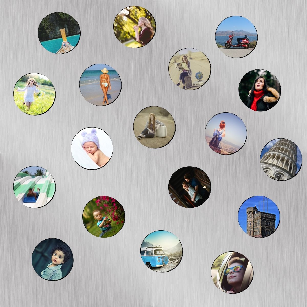 personalized 24 Round Fridge Magnets 8cm