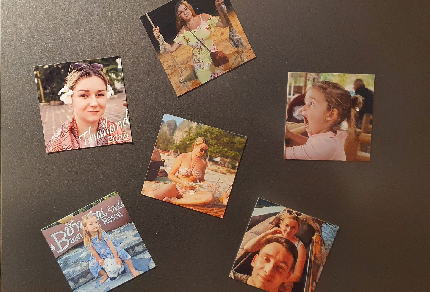  personalized 6 Fridge Magnets Square 8 by 8 cm (3.1 inch)
