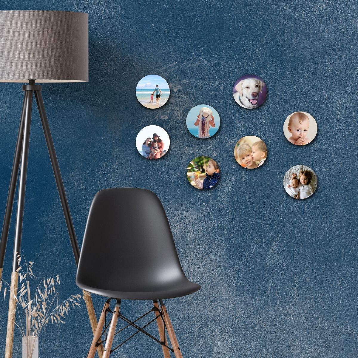 personalized Collage of 8 Round Prints