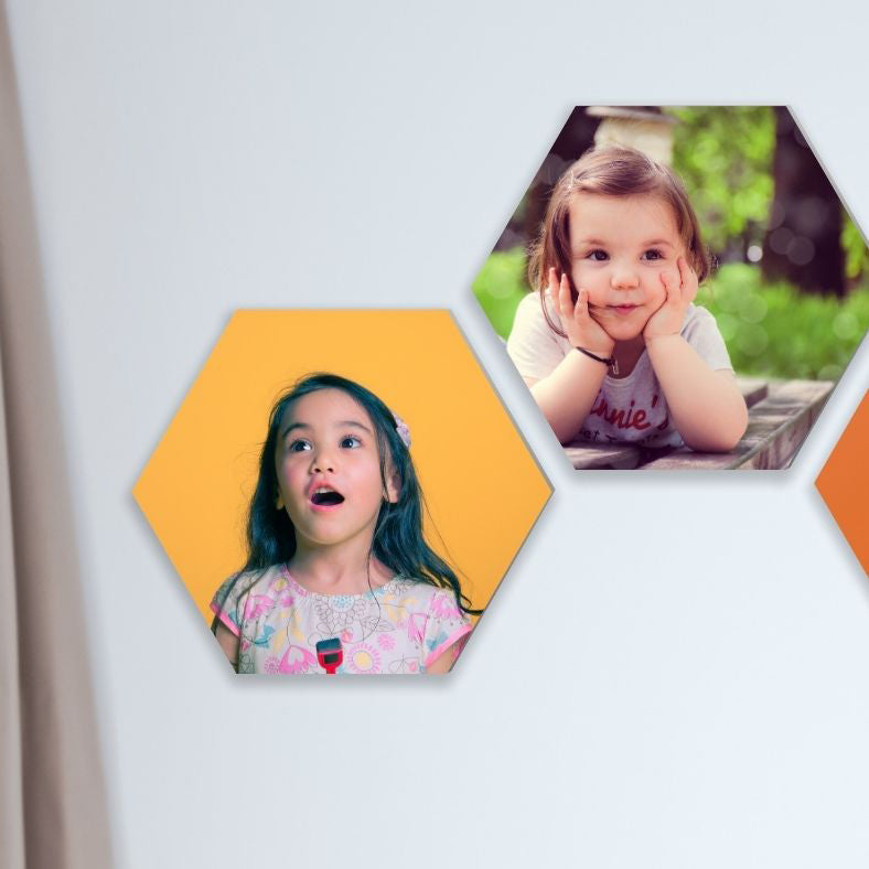 personalized 6 Hexagon Photo Tiles