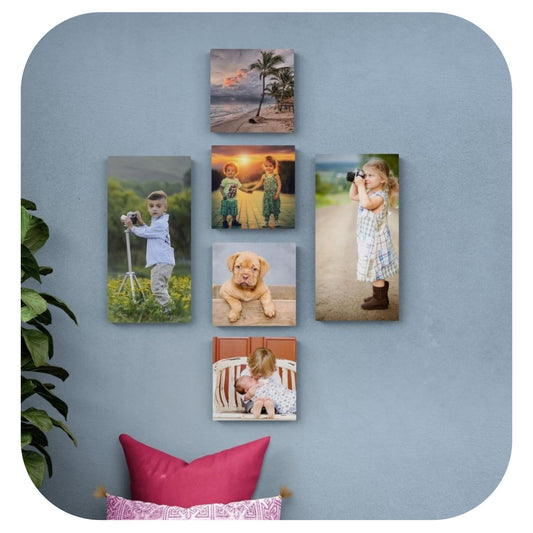 mix of 6 photo tiles