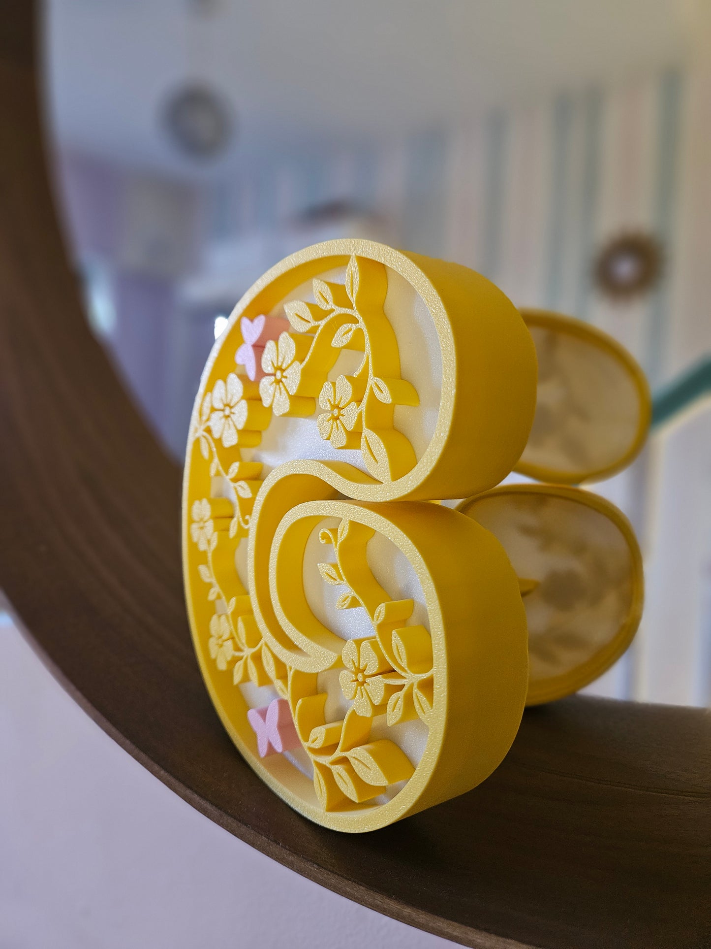 3D Floral Letter 'G' – Kids Room & Nursery Decor