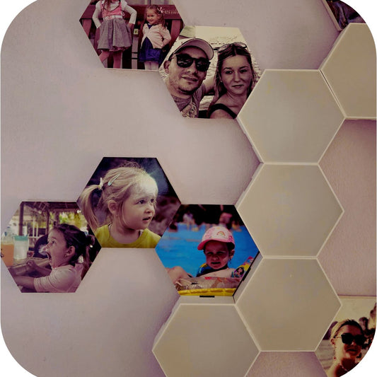 Mini Hexagon Photo Tiles