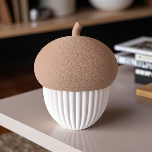 Ribbed acorn container (LED tealight compatible)