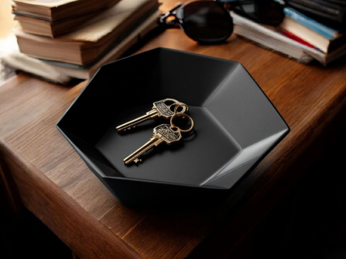 Modern Heptagonal Key And Coin Tray, Bowl