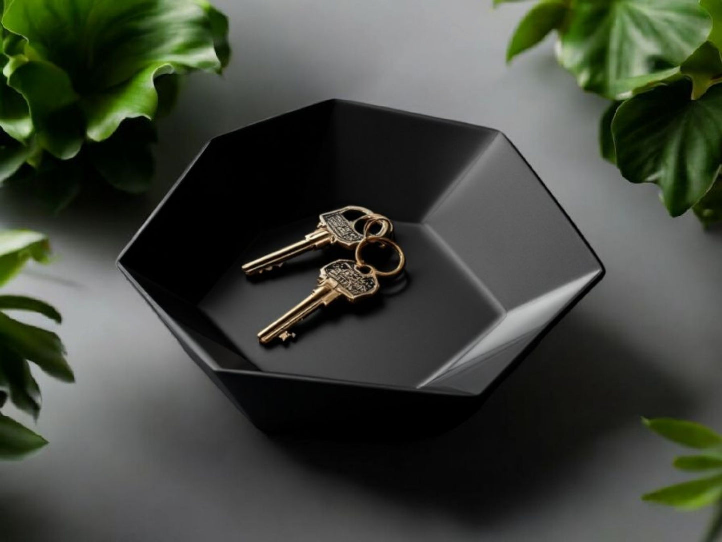 Modern Heptagonal Key And Coin Tray, Bowl