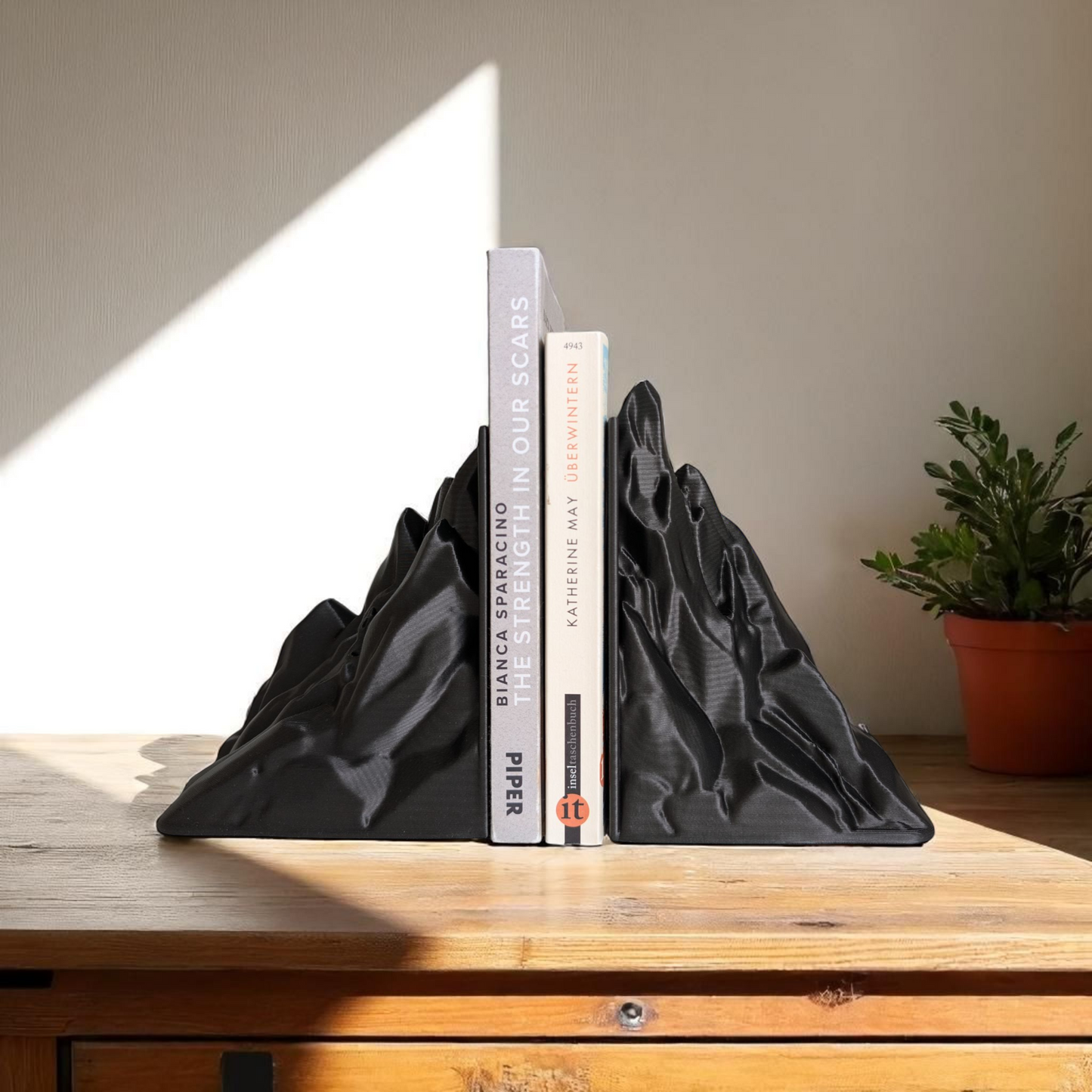 Stunning, Minimalist Mountain Bookends Set