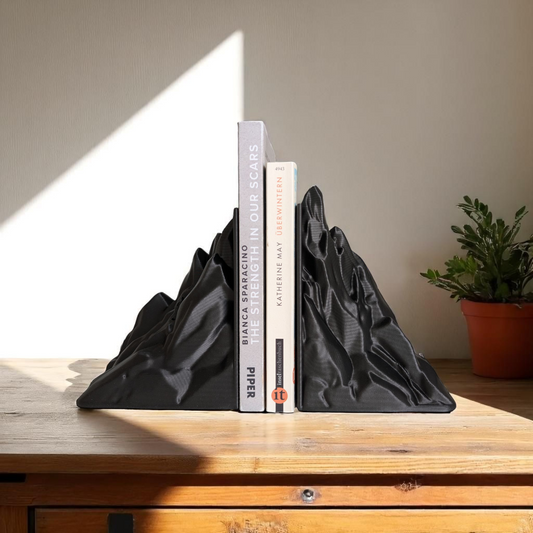 Stunning, Minimalist Mountain Bookends Set