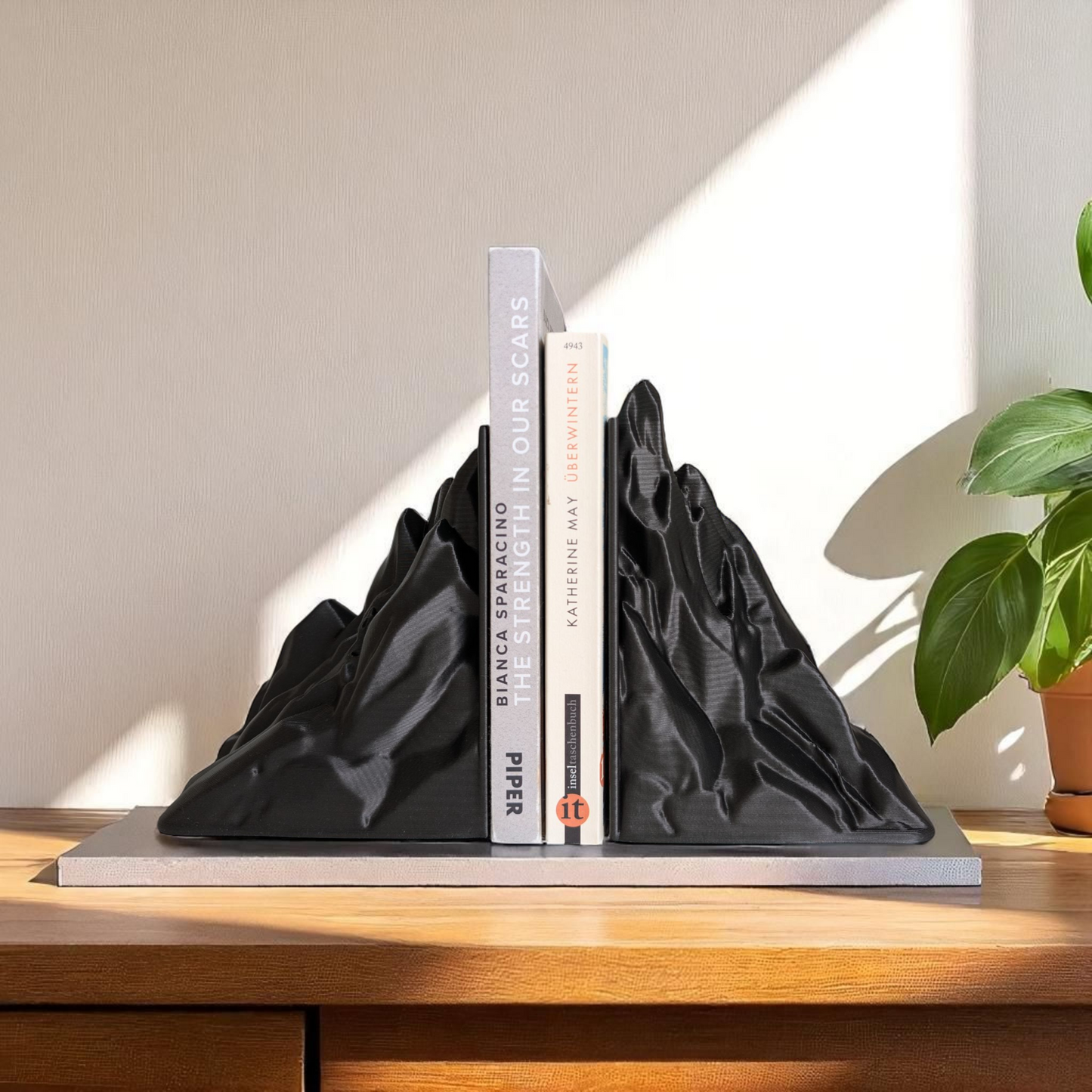 Stunning, Minimalist Mountain Bookends Set