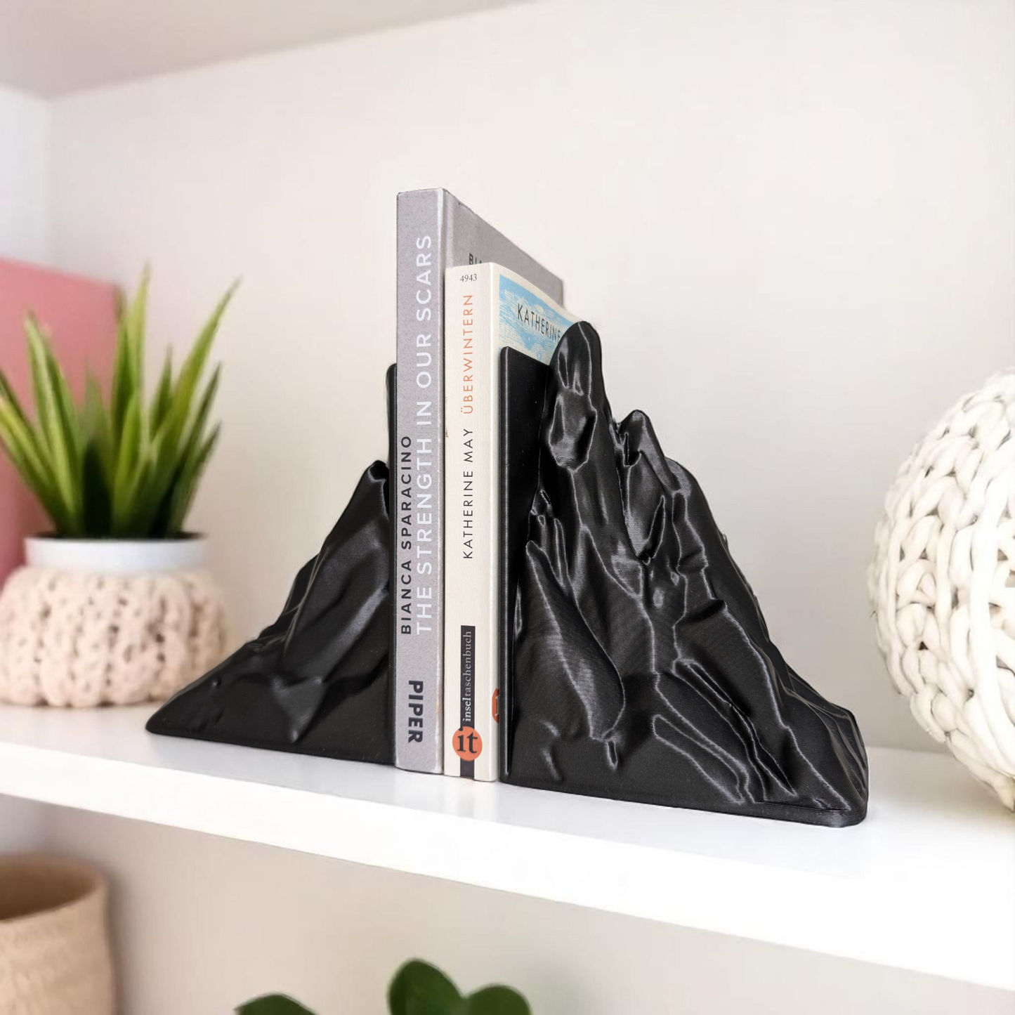 Stunning, Minimalist Mountain Bookends Set