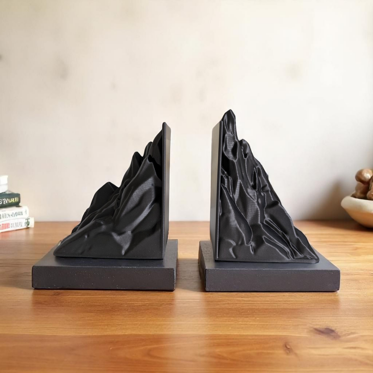 Stunning, Minimalist Mountain Bookends Set