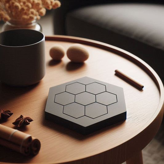 Minimalist Hexagonal Coasters - Set of 3