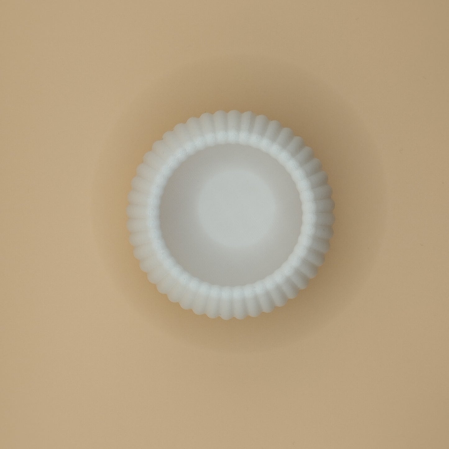 Modern Round Ribbed Candle, (LED) Tealight Holder