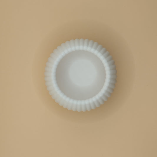 Modern Round Ribbed Candle, (LED) Tealight Holder