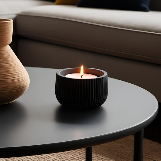 Modern Ribbed Tealight Holder