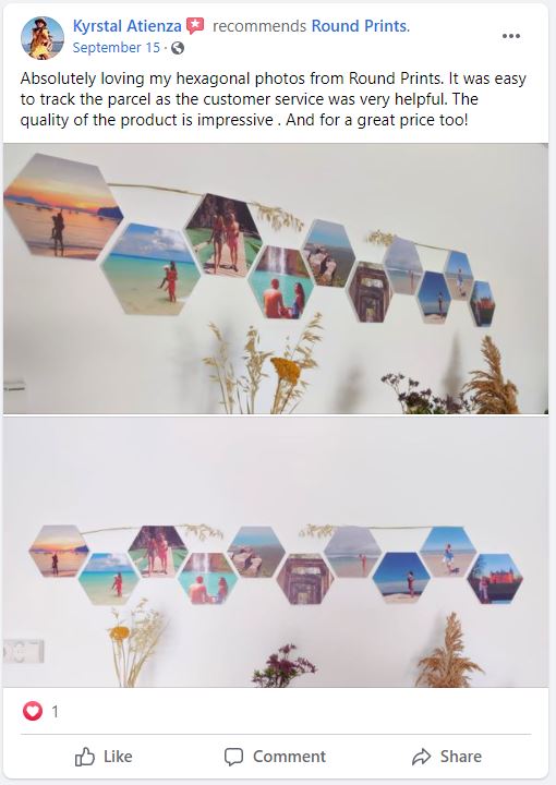 hexagon tiles in a line shape