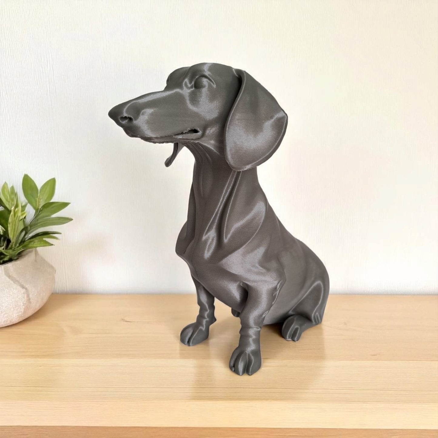 Minimalist Modern Dachshund Figure, Sculpture