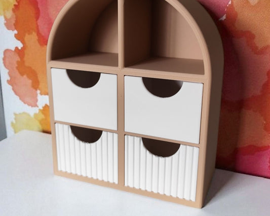 Modern small jewelry shelf with drawers