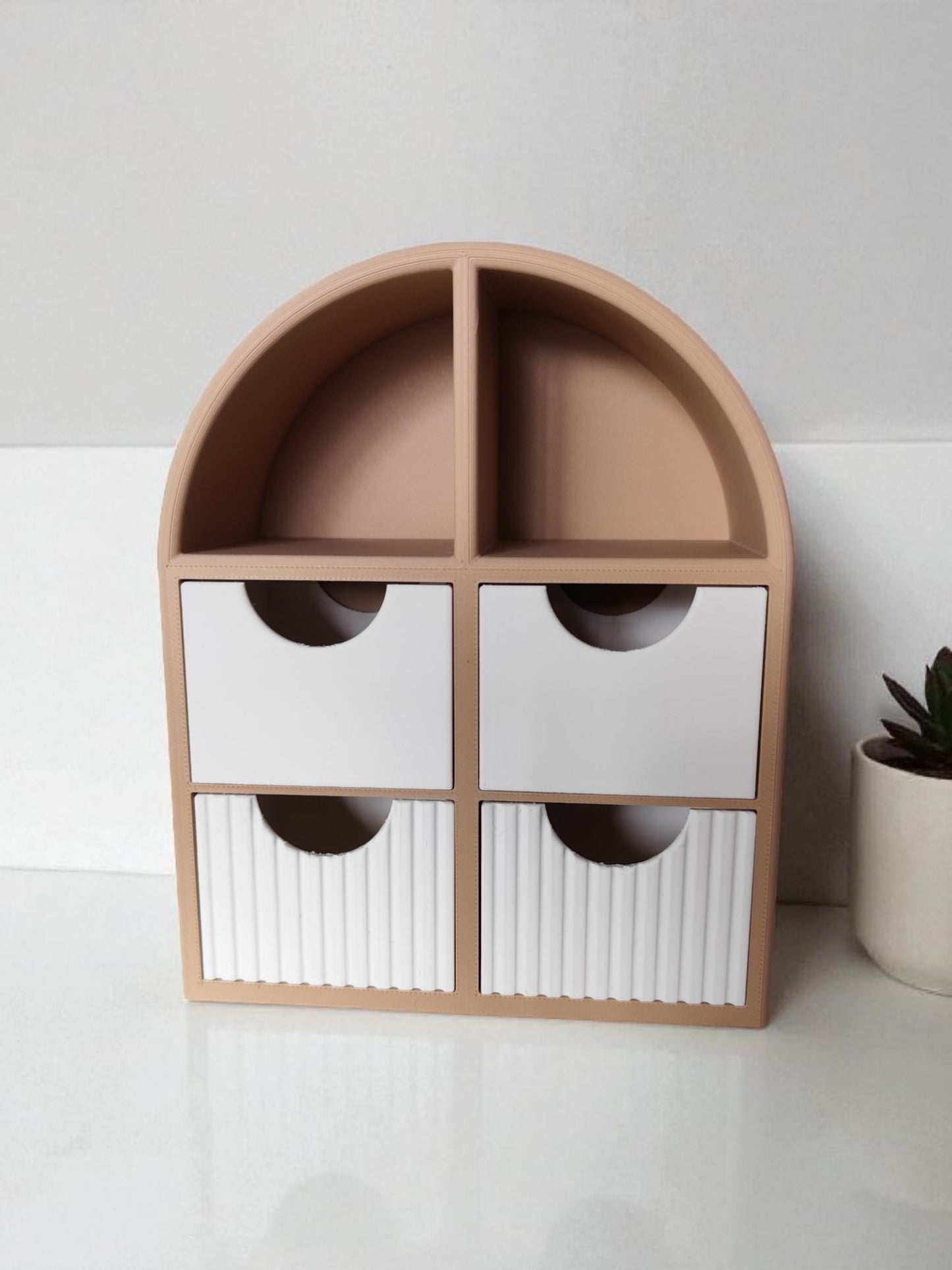 Modern small jewelry shelf with drawers