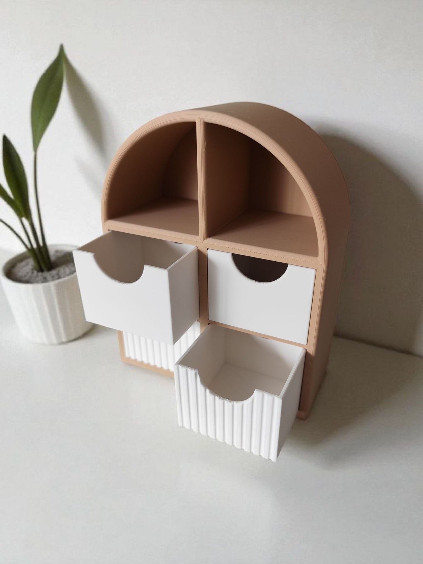 Modern small jewelry shelf with drawers