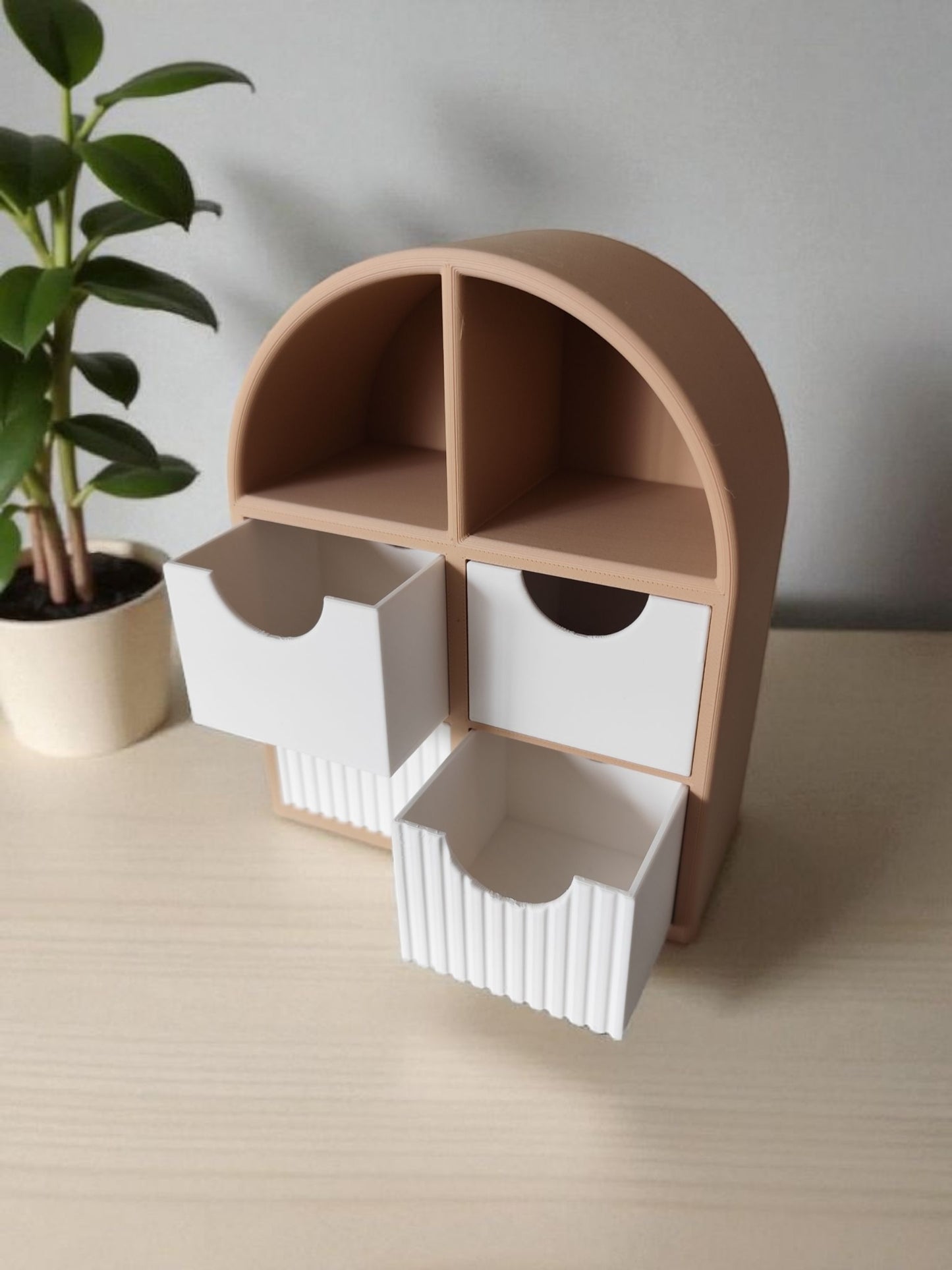 Modern small jewelry shelf with drawers