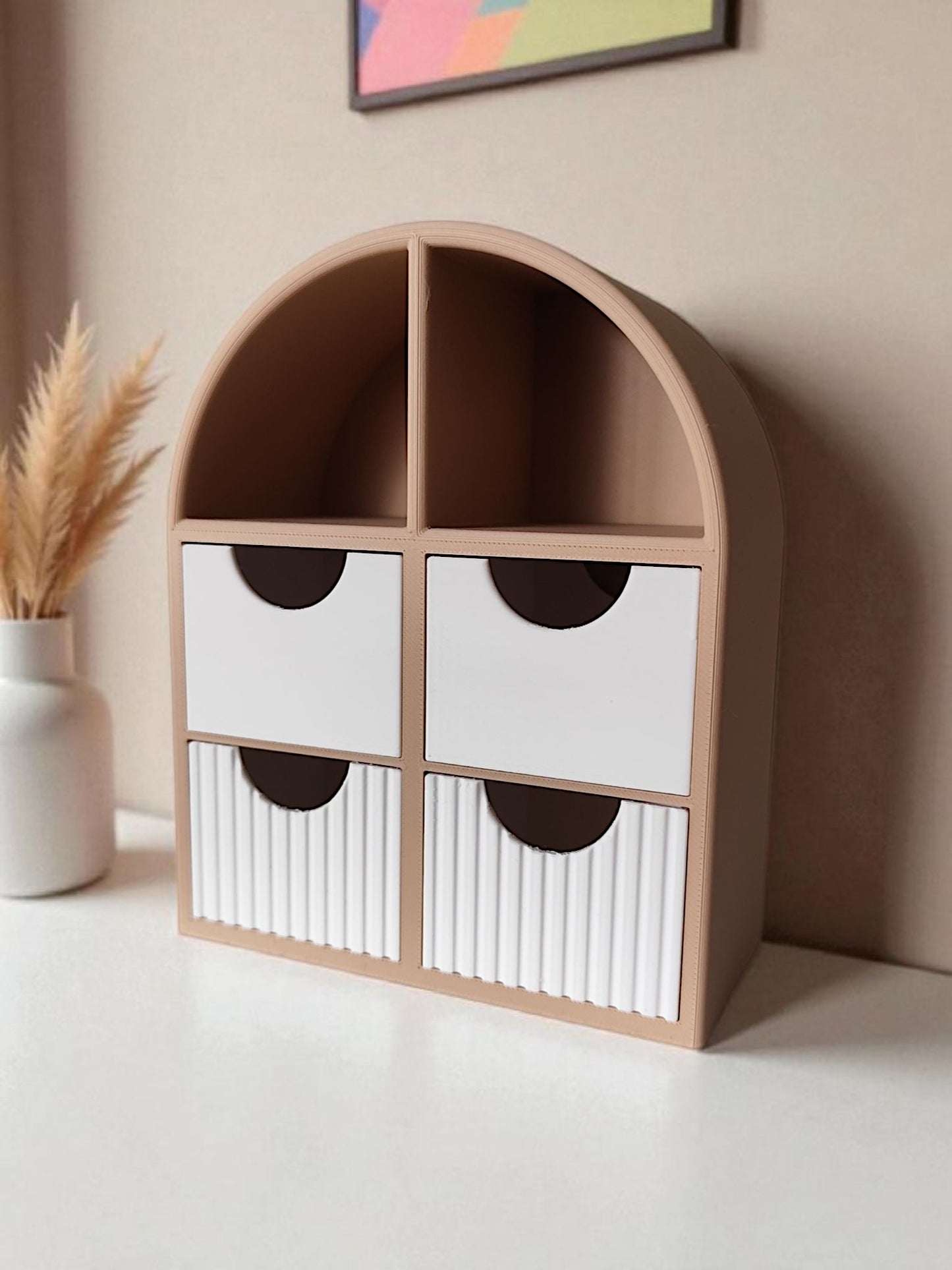 Modern small jewelry shelf with drawers