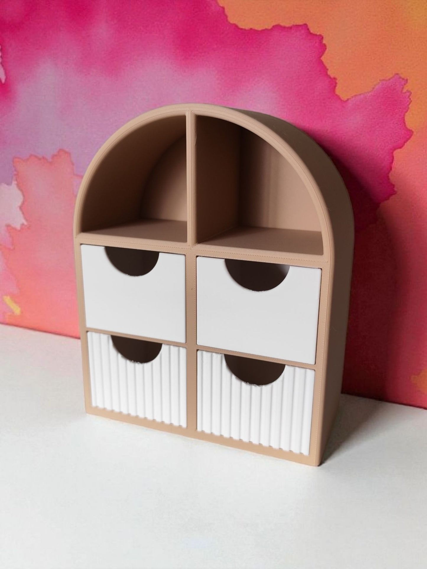 Modern small jewelry shelf with drawers