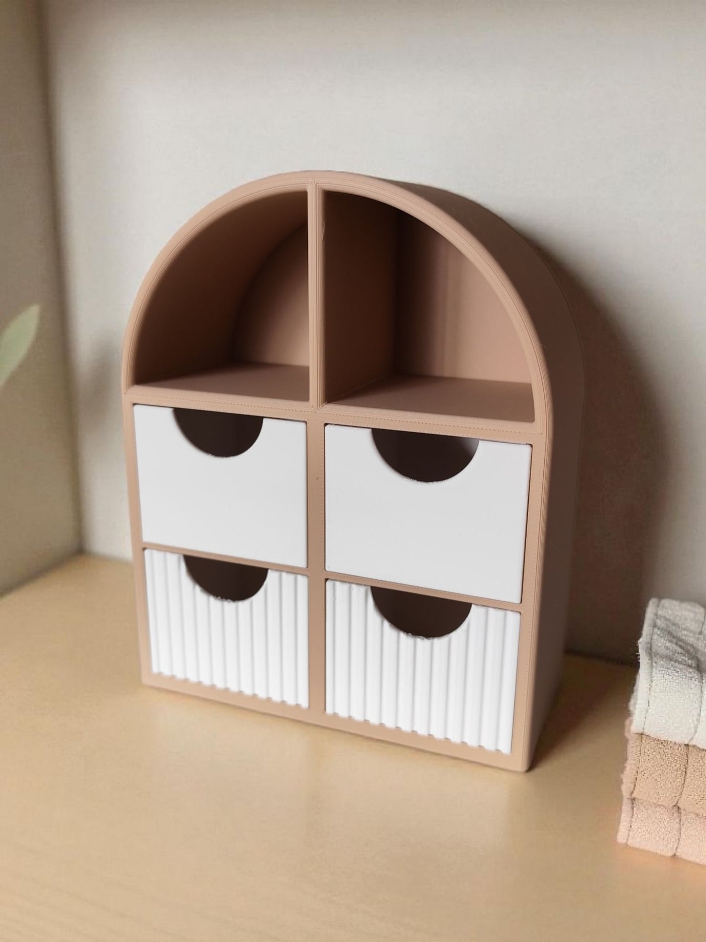 Modern small jewelry shelf with drawers