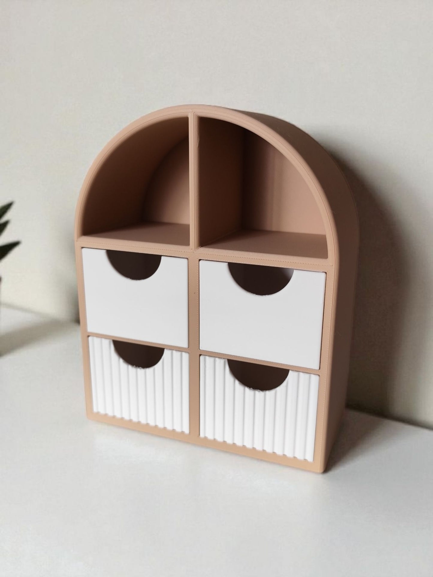 Modern small jewelry shelf with drawers