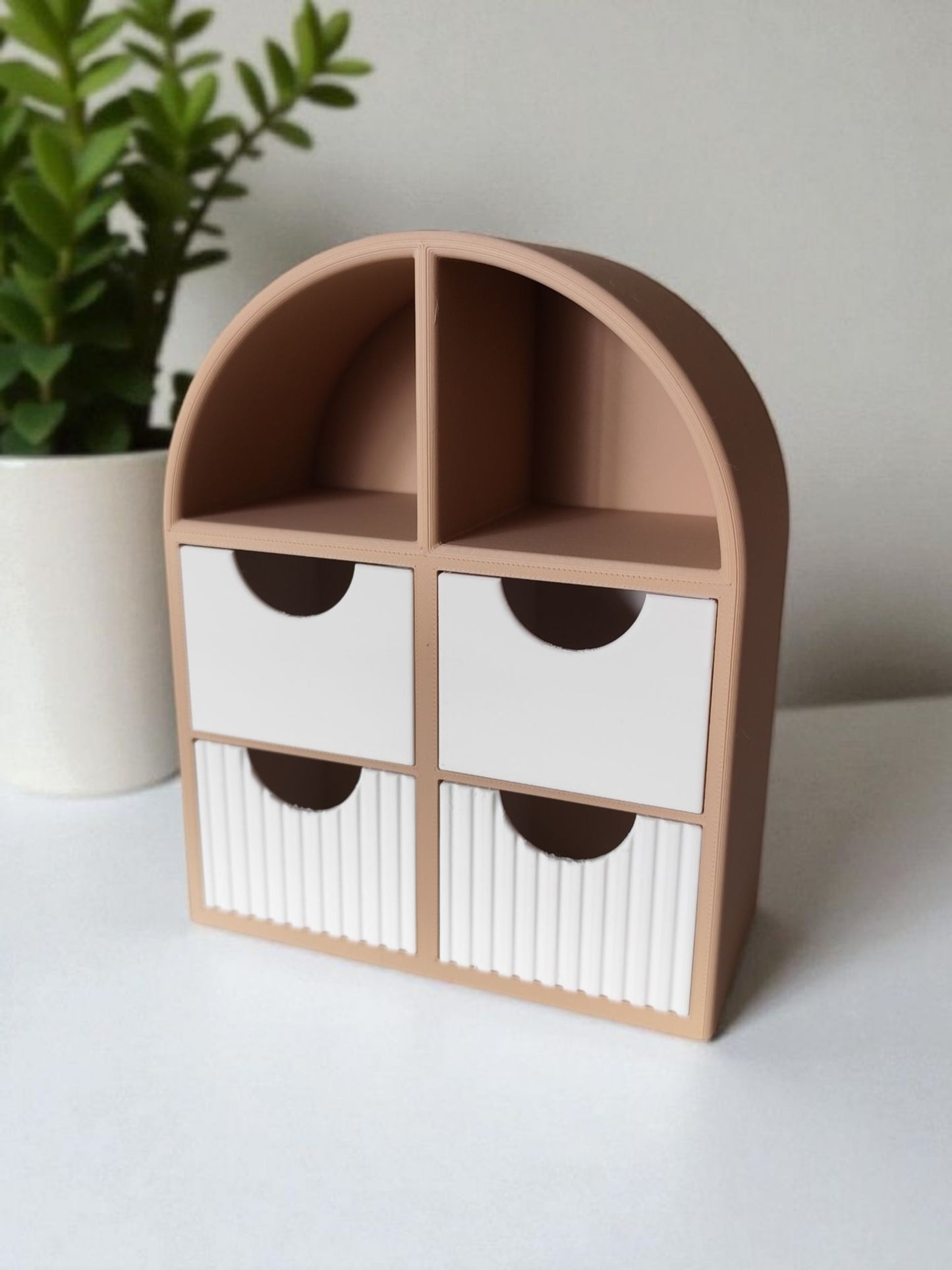 Modern small jewelry shelf with drawers