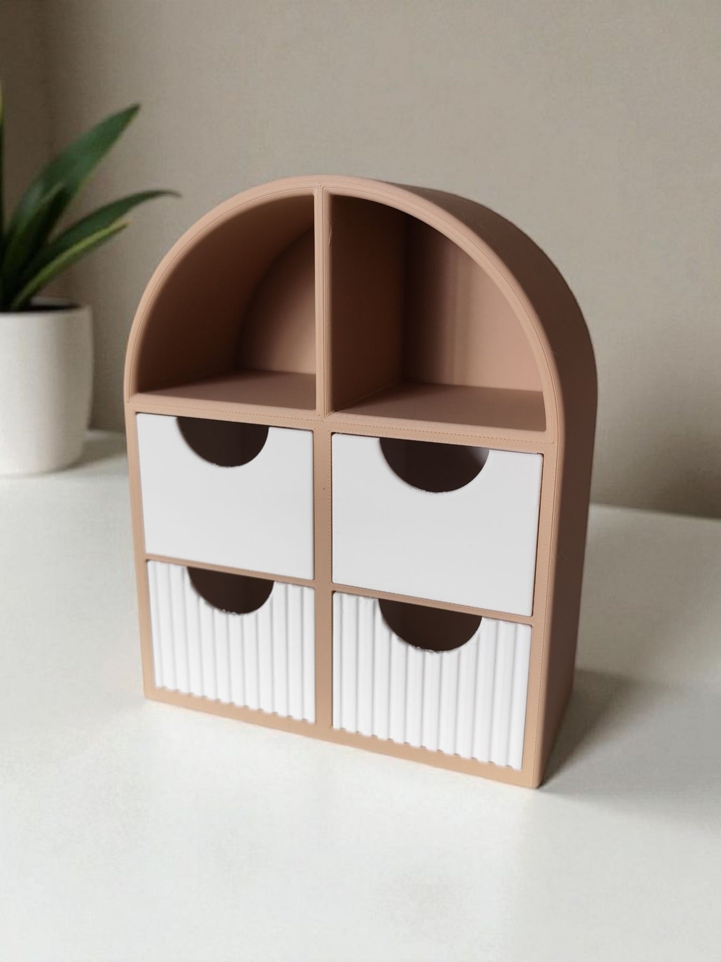 Modern small jewelry shelf with drawers