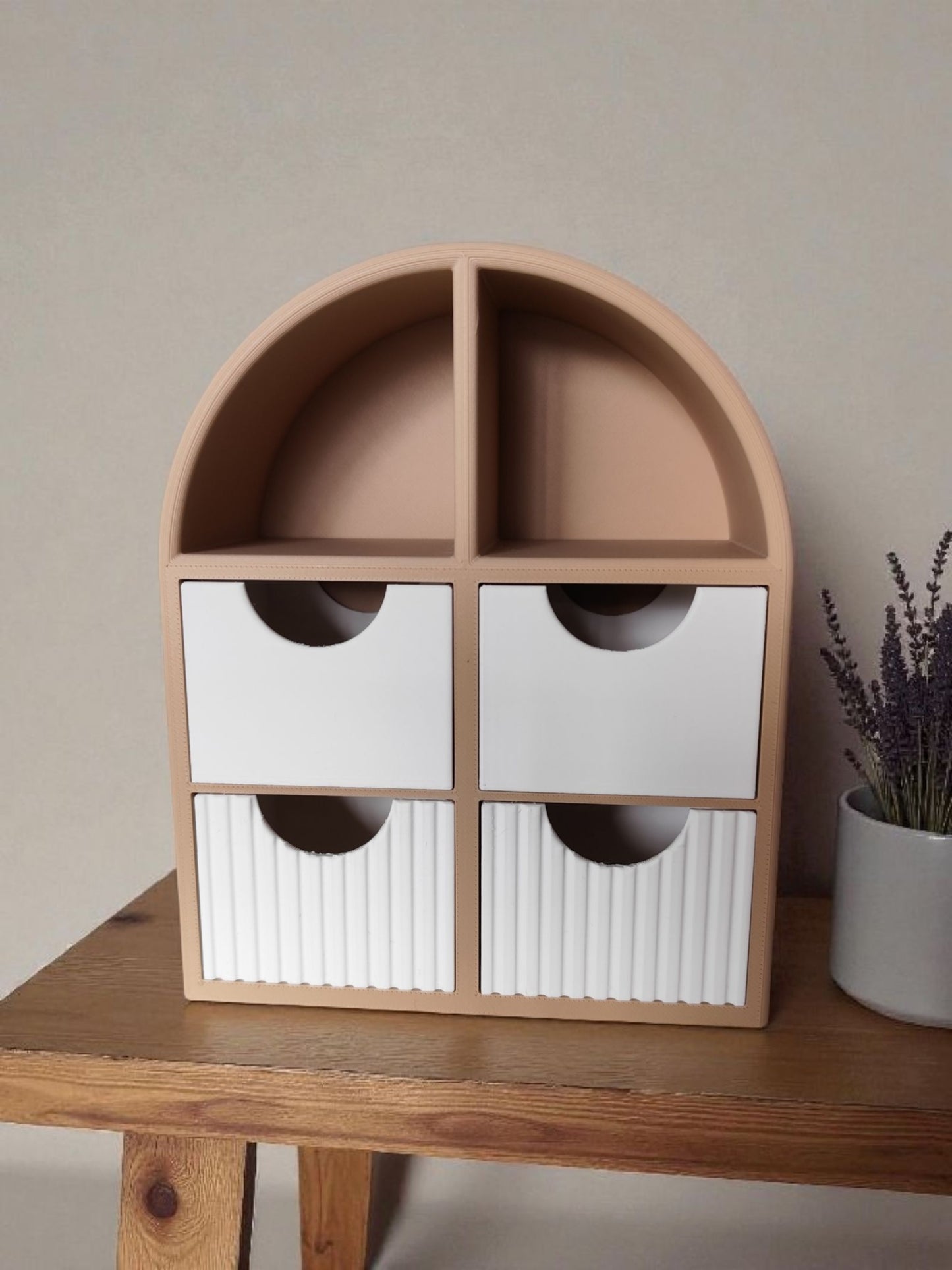 Modern small jewelry shelf with drawers