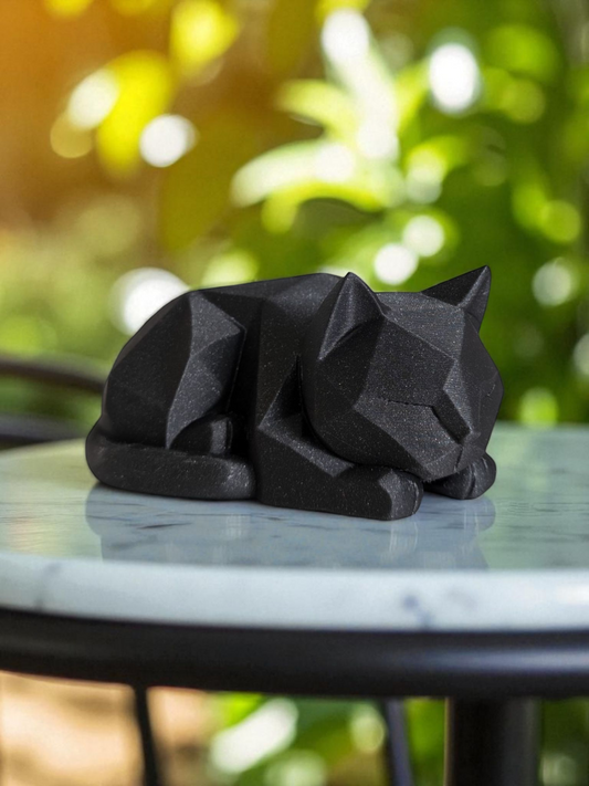 Cute Waiting Low Poly Kitten