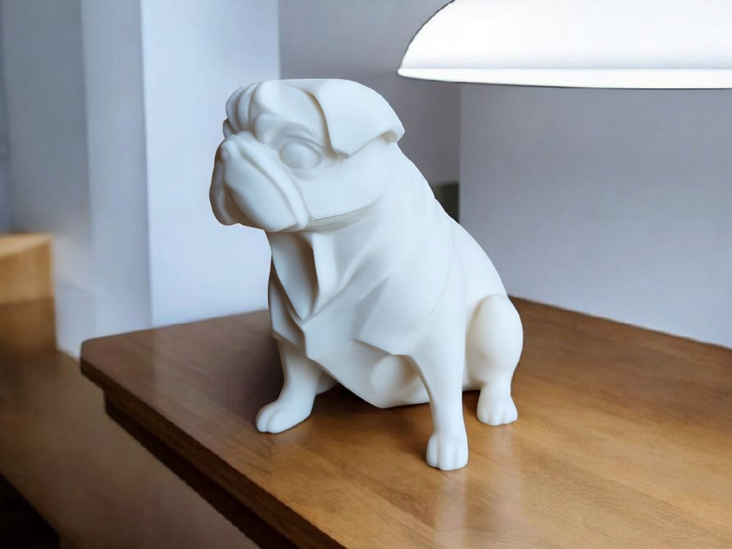 Minimalist Chubby Pug Sculpture, Chubby Pug Statue