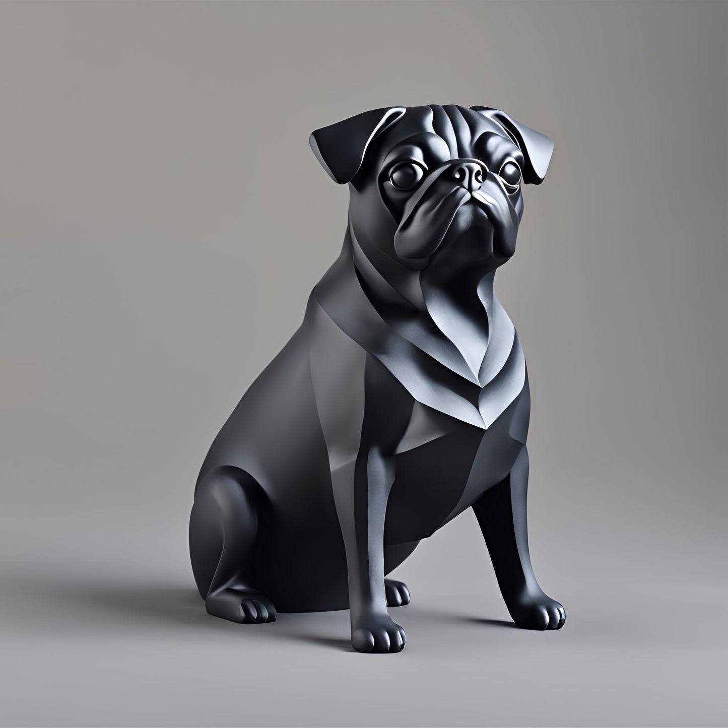 Minimalist Pug Sculpture, Pug Statue