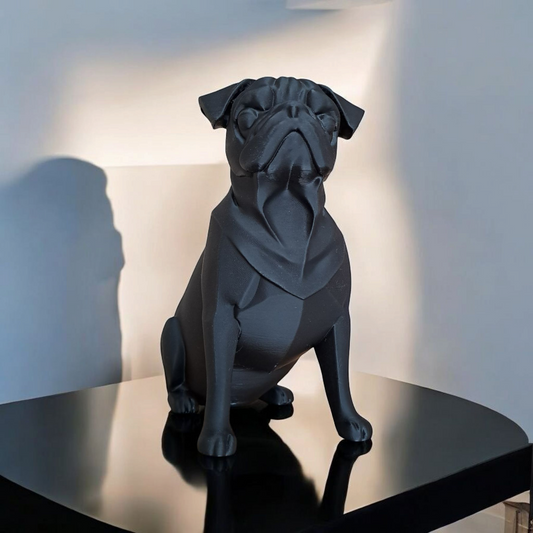Minimalist Pug Sculpture, Pug Statue