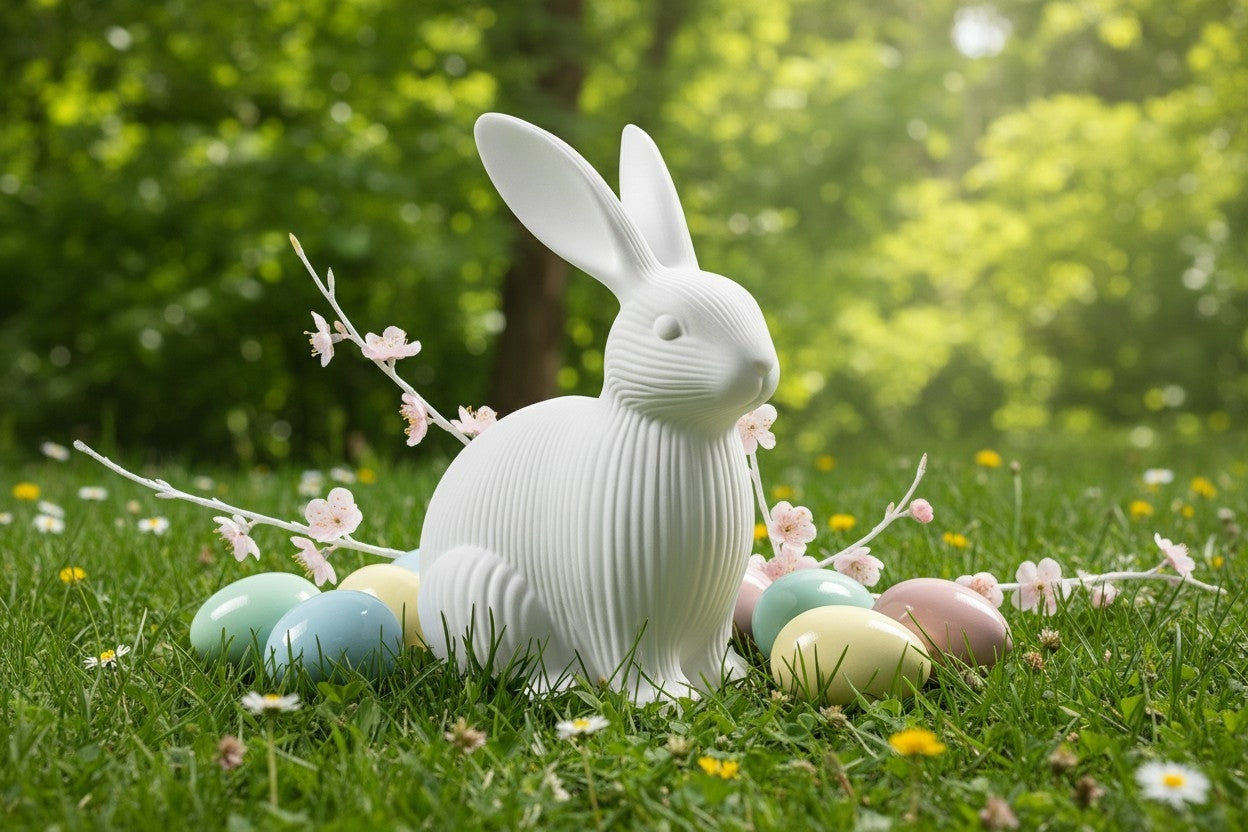 Easter bunny decorative figure