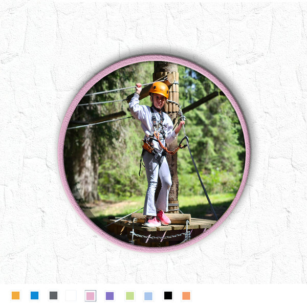 Round Photo Tile with frame