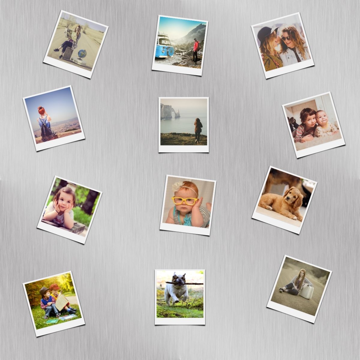  personalized 12 Fridge Magnets 8 by 9.5 cm Instant photo aspect